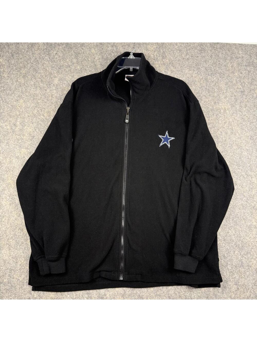 Sports Illustrated Men’s Dallas Cowboys Full Zip Fleece Jacket Black Star XL 457